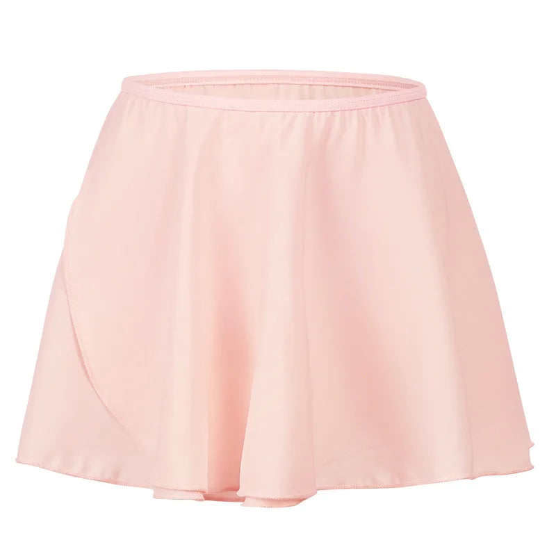 2025 Orange Pink Chiffon Ballet Dance Skirt Wrap Elastic Dance Dress for Children