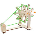 DIY Wooden Spinning Wheel Model Handmade Assemble Scientific Experiment Material Kits Student Education DIY CRAFT WOOD