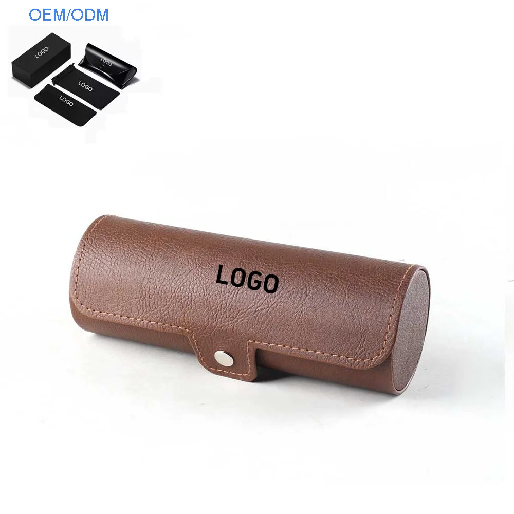 2025 Wholesale Custom Logo Round Sunglasses Case Fashionable PU Material Eyeglasses Box