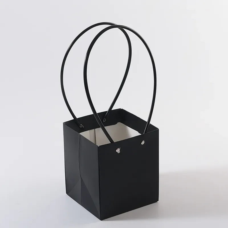 Factory Wholesale Custom Waterproof Bag Foldable Fresh Flower Bouquet Packaging Paper Box with Handle