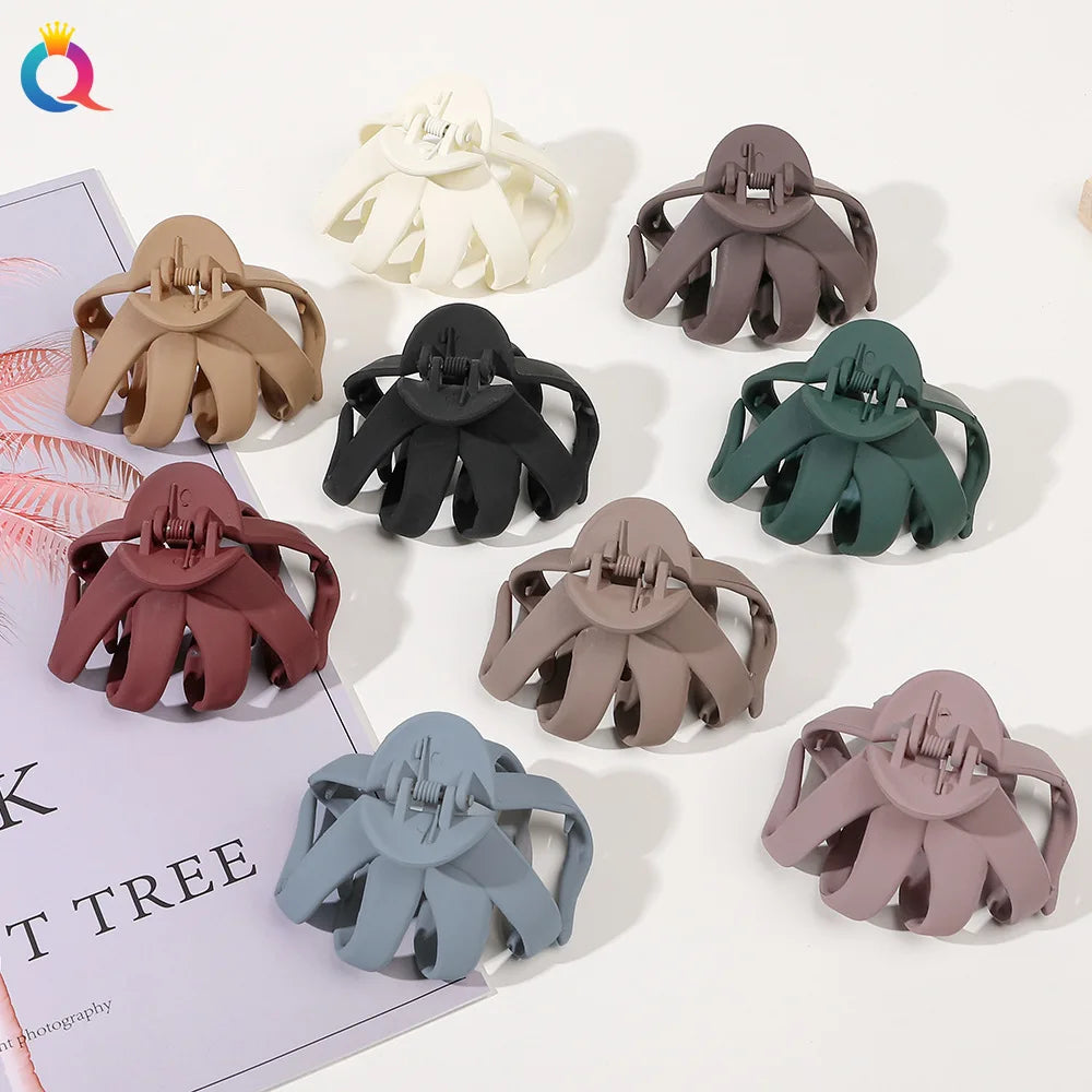 QIYUE Simple Matte Hair Claw Clip Women and Girls Hair Accessories That Hold Hair Well