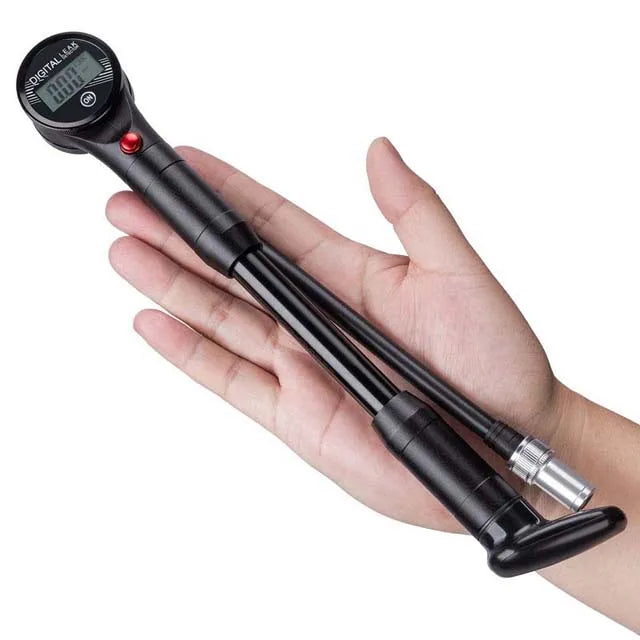 Portable Mini Bicycle Pump with High-Pressure 320psi Digital Gauge for Front Fork Shocks and Bike Shocks
