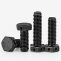 Black Oxide Customized Carbon Steel Hexagonal Bolt With Wire Hole on Head M5 Full Thread Hex Bolt With Through Hole