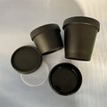 Empty packaging container for daily skin care night sleeping mask gel seaweed cream eye jars black 50g 100g 200g ice cream jar