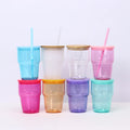 Newest 12oz Single Wall Stainless Steel Mini Shot Glass Tumbler Jelly Colorful Blank Sublimation Lid Reusable Eco-Friendly