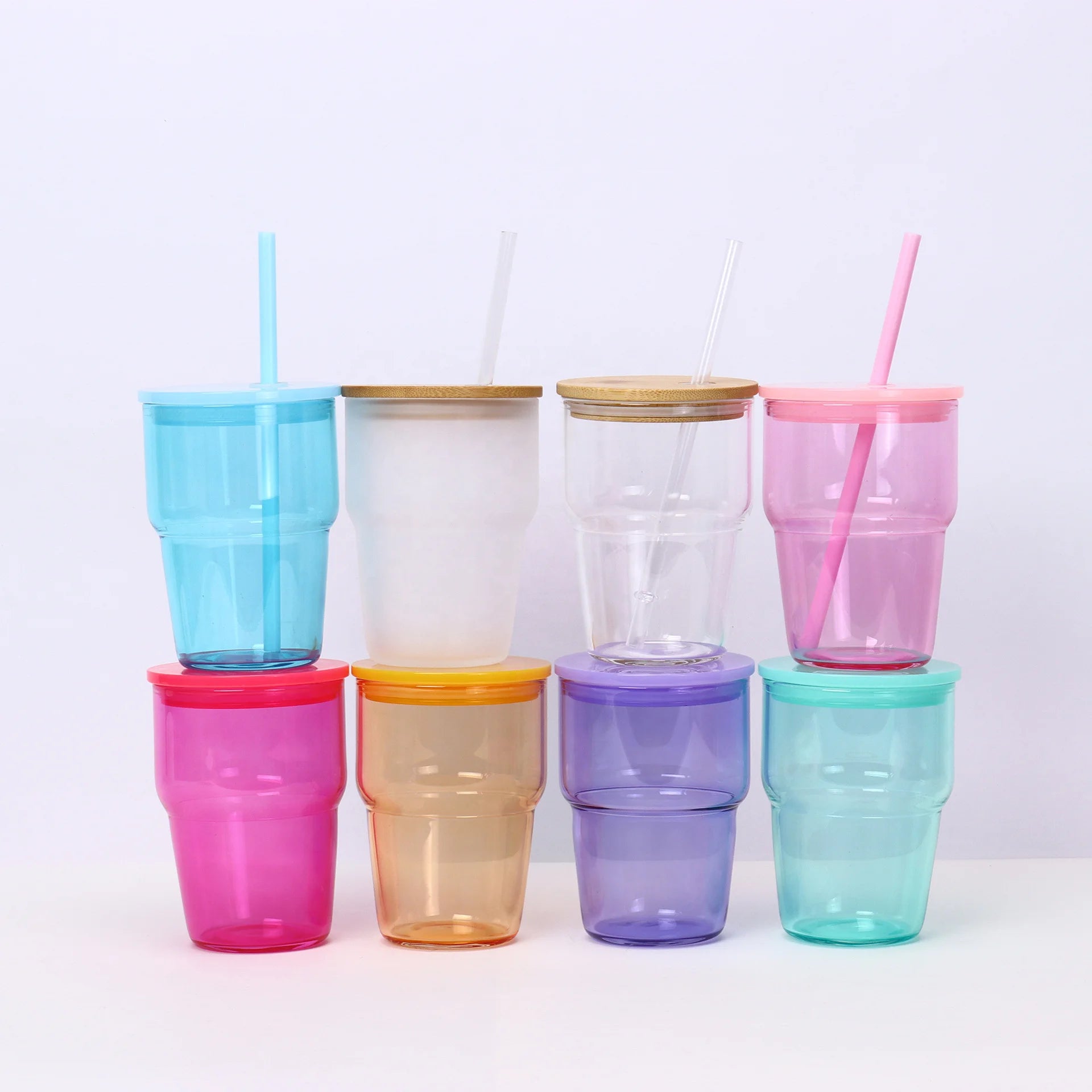 Newest 12oz Single Wall Stainless Steel Mini Shot Glass Tumbler Jelly Colorful Blank Sublimation Lid Reusable Eco-Friendly