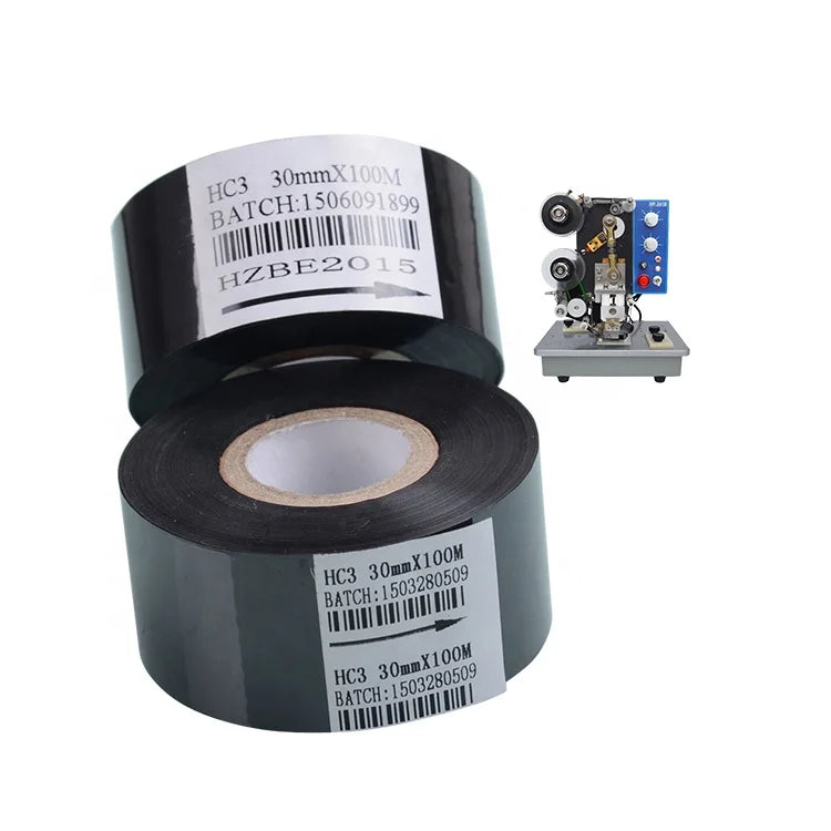 UNIONCODING 25mm 100M Hot Stamping Ribbon HP241 DY-8 Expiry Date Printing Machine Hot Coding Foil