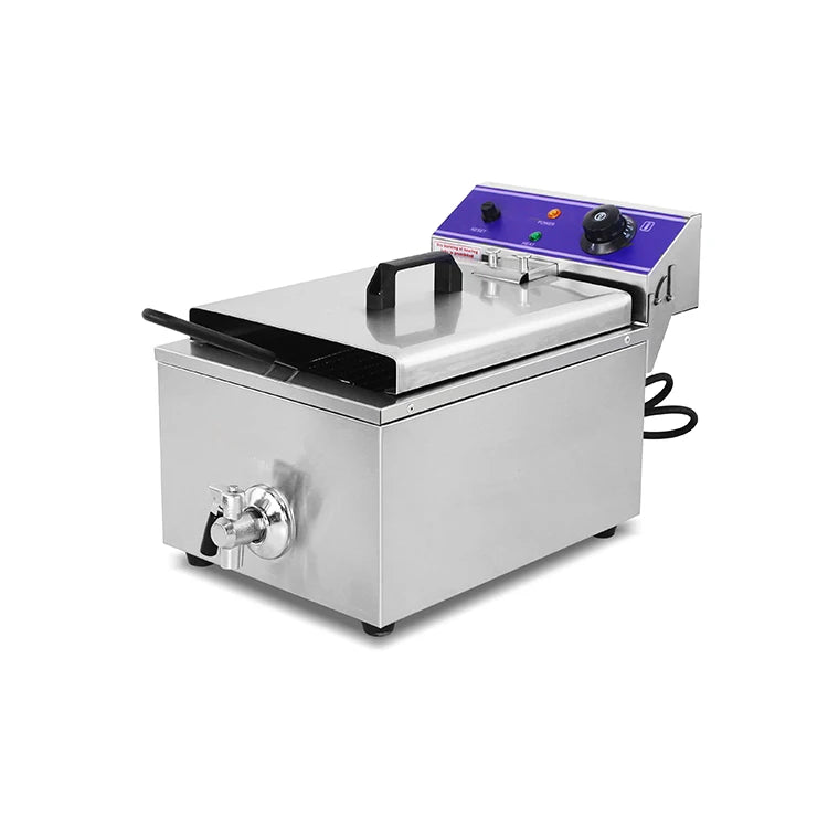 3000W 6L Oil Capacity Economical Electric Industrial Fryers with Oil Valve