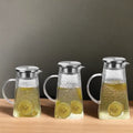 Hammered square Rice Glass Water Pot With Lid Heat-resistant Water Jug for Hot or Cold Water Ice Tea and Juice Beverage