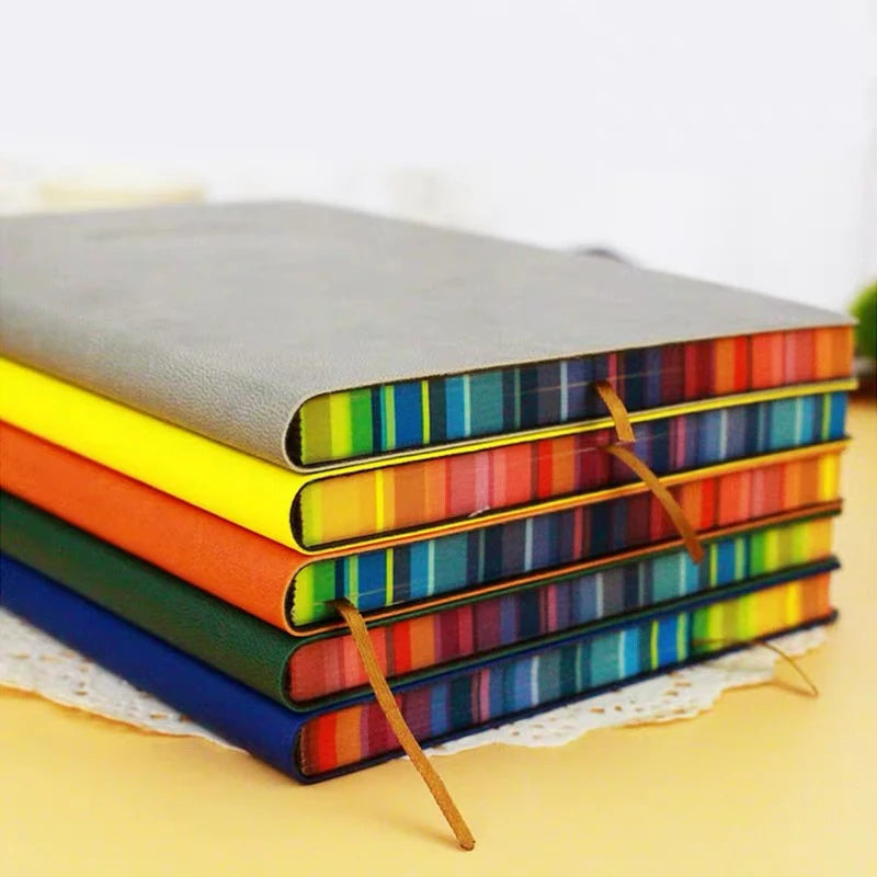 School Supplies Wholesale Custom Size A5 B5 A4 A6 Journal Notebook With Color Edge