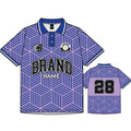 Custom Design Your Own Brand Golf Polo Quick Dry Soccer Jersey Purple Line Men's Oversize Football Polo Shirts
