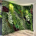 Artificial Green Flowers Plant Wall Panel Home Background Decoration Green Wall Artificial Flowers