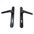 High Quality CNC Aluminum Door Handle Matte Black Glass Door Lever Lock Modern UK Style Design for Hotel Use Factory ODM OEM