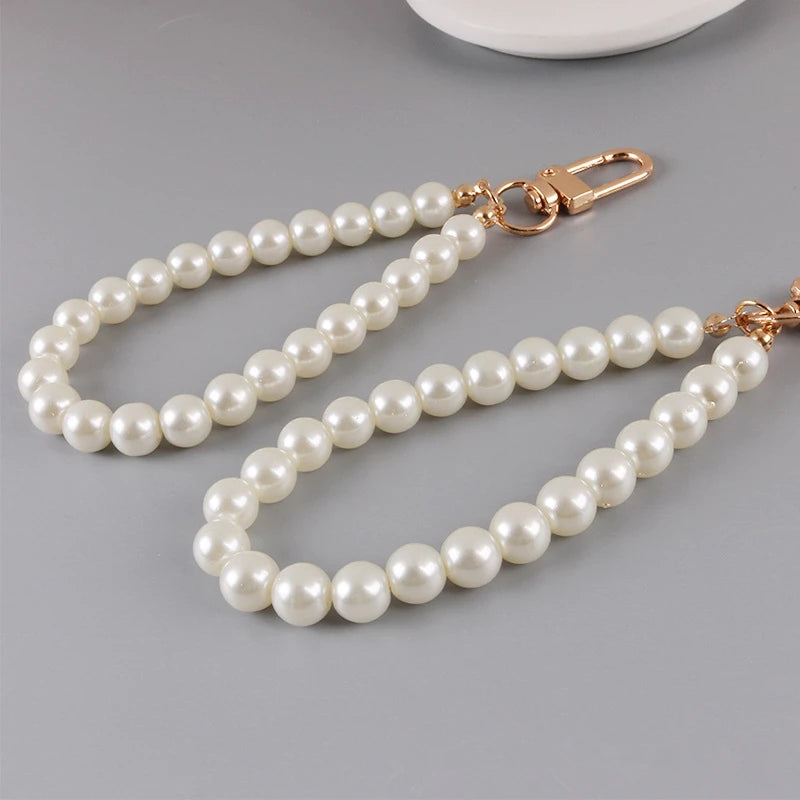 Women Gift Simple Design Key Chain Accessories Car Keyrings Pearl Keychain Wholesale