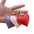 Wholesale PU Leather Heart Shape KeyChain Heart Leather Backpack Bag Charm Accessories Pendant Personality Fashion Heart Keyring