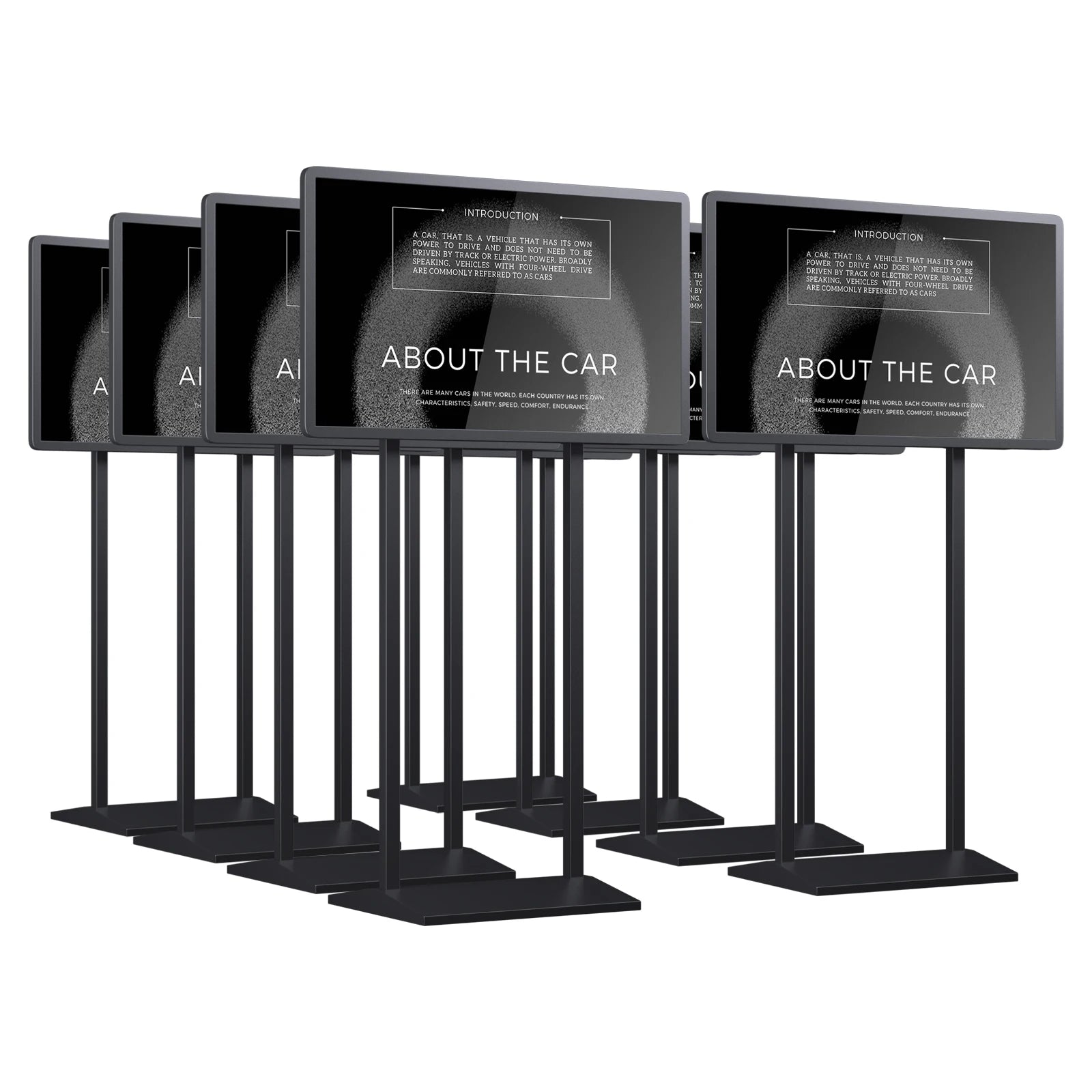 43 49 55 Inch Floor Standing Window Facing Digital Signage Menu Board Lcd Advertising Display Kiosk Touch Screen Double Sided