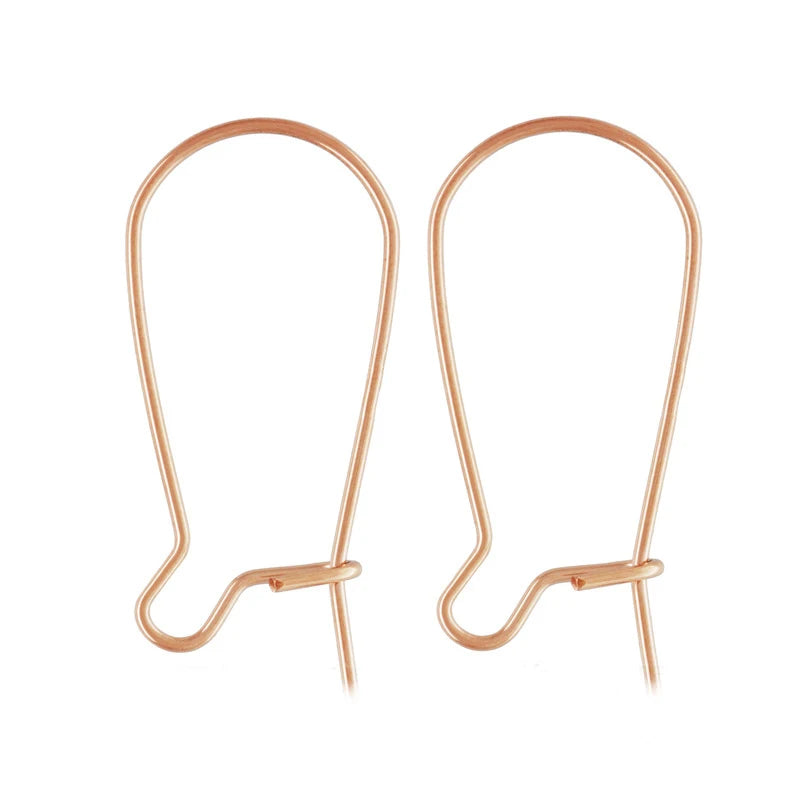 Super Quality Fancy Jewelry Accessories 14K Rose Gold Filled Kidney Ear Wire GF Earring Hook Loops for Handmade Jewelry Making