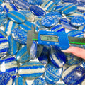 Hongzhuo Natural Regular Stone Polished Palm Lapis Lazuli Pocket Stones Healing Crystal for Healing Meditation Balance