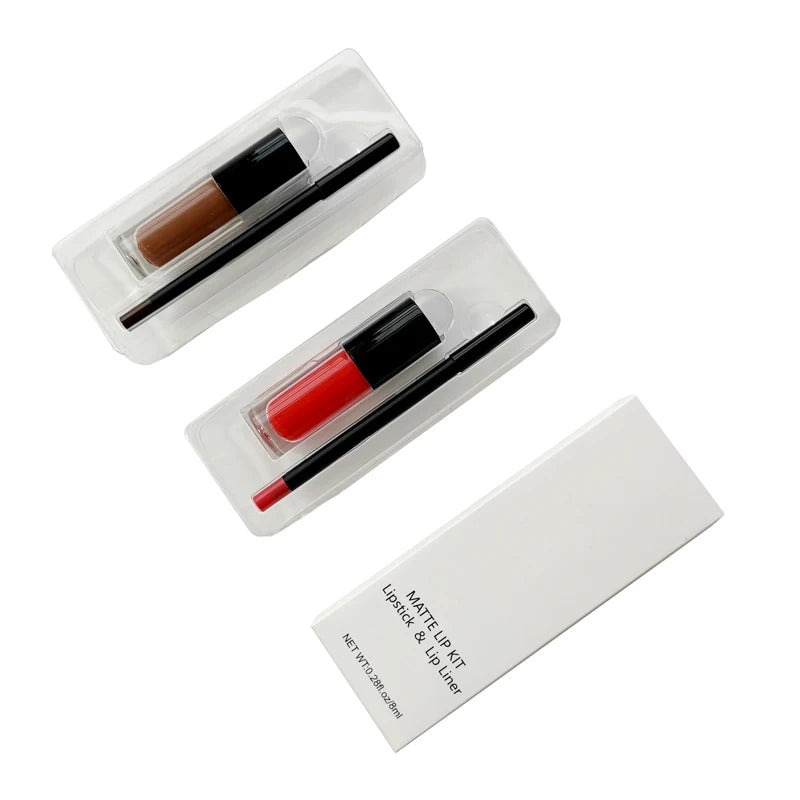 Makeup Wholesale 23 Colors Long Lasting Cream Lipliner Liquid Lipstick Kit Vegan High Quality Waterproof Lipstick Lip Liner Set