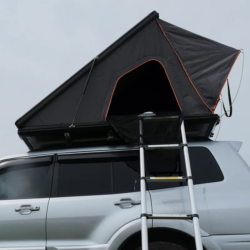 Popular 4-Person Aluminum Camping Rooftop Tent Triangle Clamshell Hard Shell with Oxford Fabric for Car Roof Tents