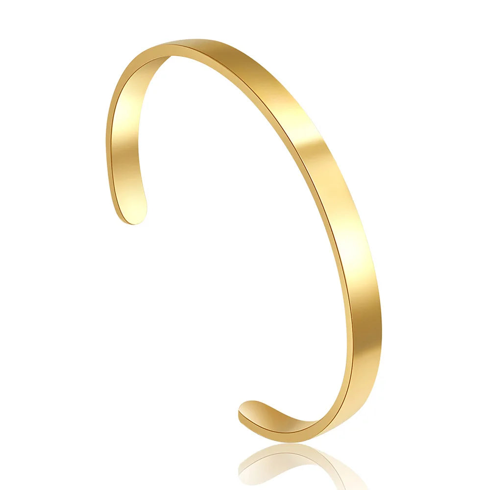 Pulsera Cheap Open Designer Stainless Steel Cuff Bracelet Fashion Jewelry Bracelet Women Men Bangle Waterproof Gold Bracelet Ban