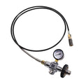 50inch Refill Station Hose G5/8-14 with Female Quick Disconnect Diving air tank Fill Station Hose 6000psi Pressure Gauge