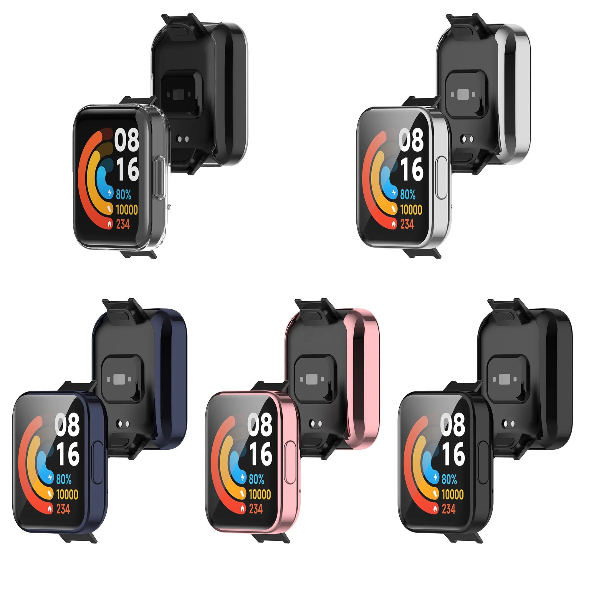 TPU Protector Case Cover for Redmi Watch 2 Lite Smartwatch Plating Protective Shell Frame Accessories