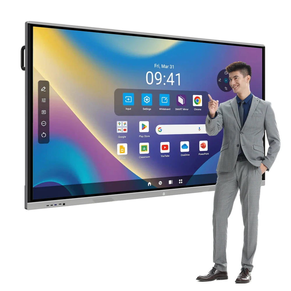 55 65 75 85 Inch 4K Touch Screen Smart Whiteboard Interactive LCD Interactive Flat Panel Smart Board for Teaching