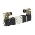 YXPC Aluminum Alloy Air Directional Control 1/8BSP 3-Way Double Dual Coils Terminal 3/2 24v Pneumatic Solenoid Valve 3 Way