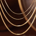 Ruyi Jewelry 18K Gold Stacked Single Wear Ins Thick Version Fine Italy Snake Bone Diamond Necklace