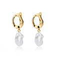 Lateefah OEM Luxury Earings Women Earrings Wholesale Gold Plated Women Fashion Freshwater Pearl Earrings