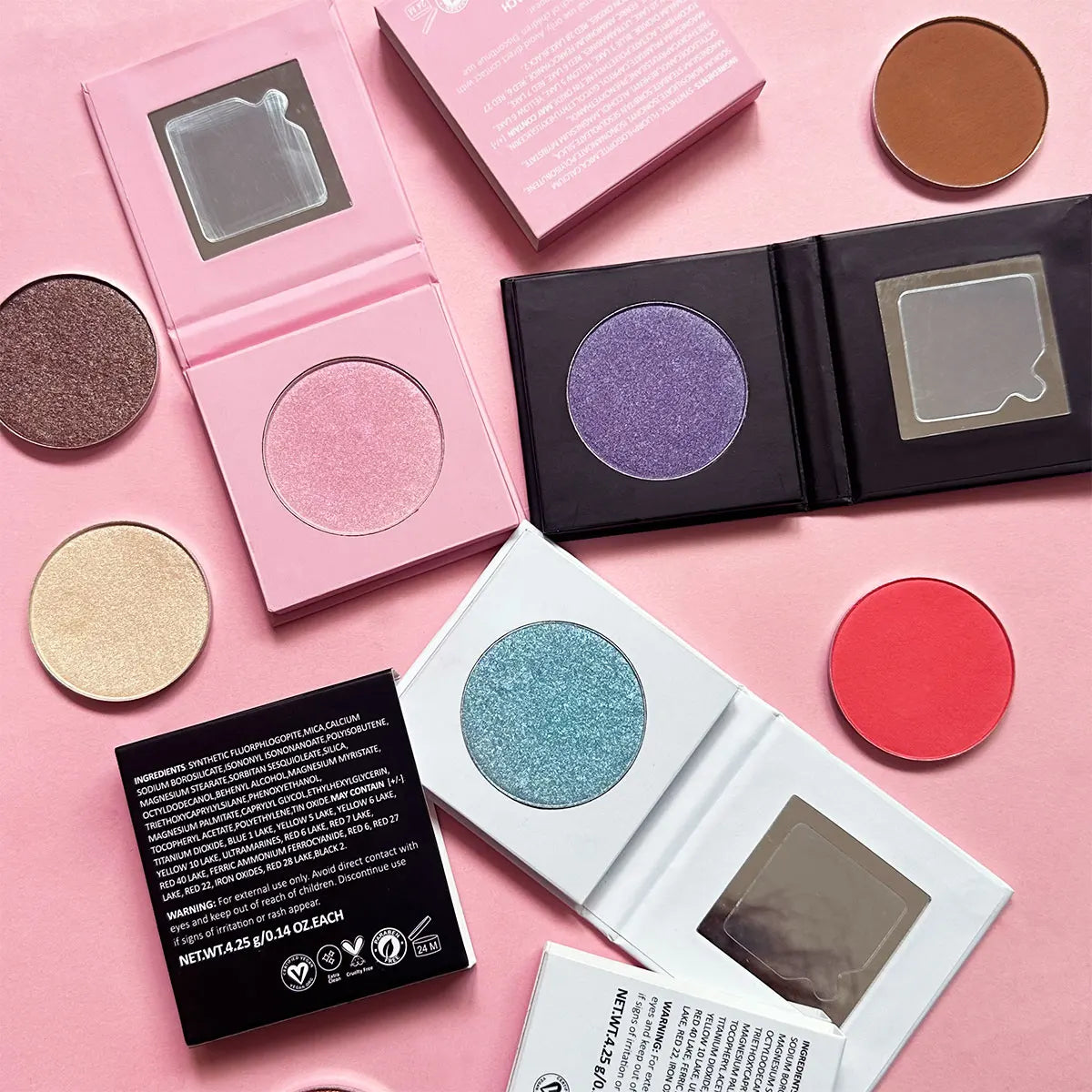 Wholesale Dark Skin Custom Private Label Blush Vegan Cruelty Free Blush Powder High Pigmented Waterproof Blush Palette