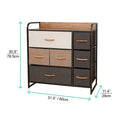Fabric 7 Drawer Dresser Fabric Storage Organizer Vertical Dresser Storage Tower for Closet Bedroom Organizer Shelf Tower Fabric