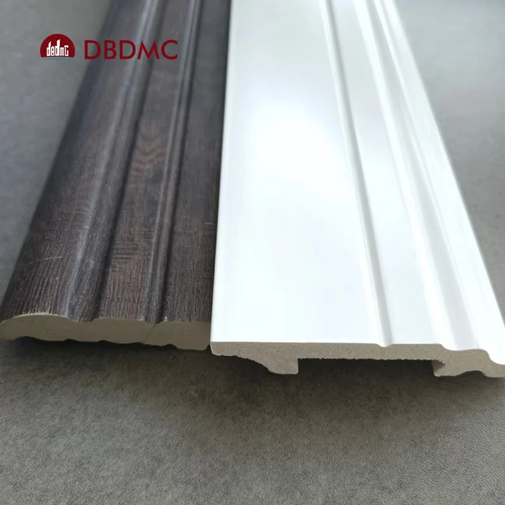 Wooden Color EPS Molding Polystyrene Material MDF PS Moulding Polystyrene Baseboard Skirting Board