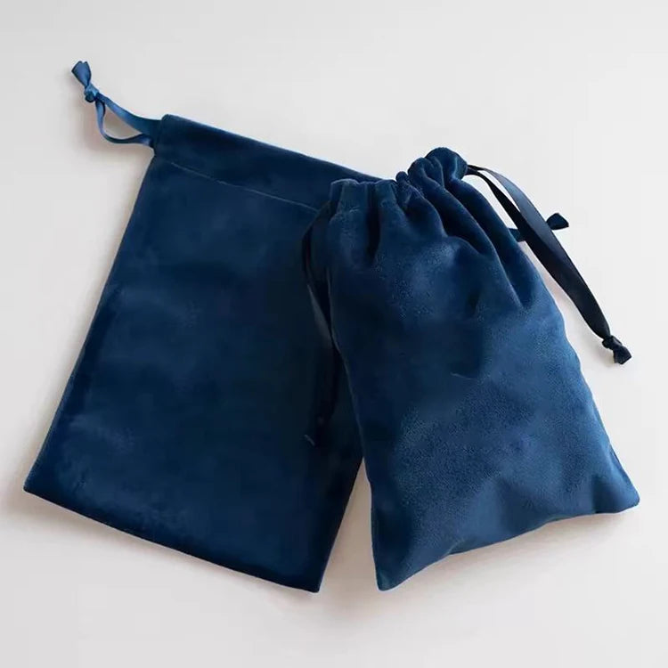 Luxury Satin Jewelry Pouch Packaging Bag Custom Velvet Jewelry Pouch with Drawstring