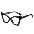 2024 Wholesale TR90 Anti-Blue Light Optical Glasses for Women Diamond Face Shape Cat Eye Frame Print Acetate TR Glasses