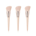 Wholesale Custom High Quality Angled Blush Contour Brush Light Pink Wood Handle Single Makeup Brush for Loose Powder Blusher