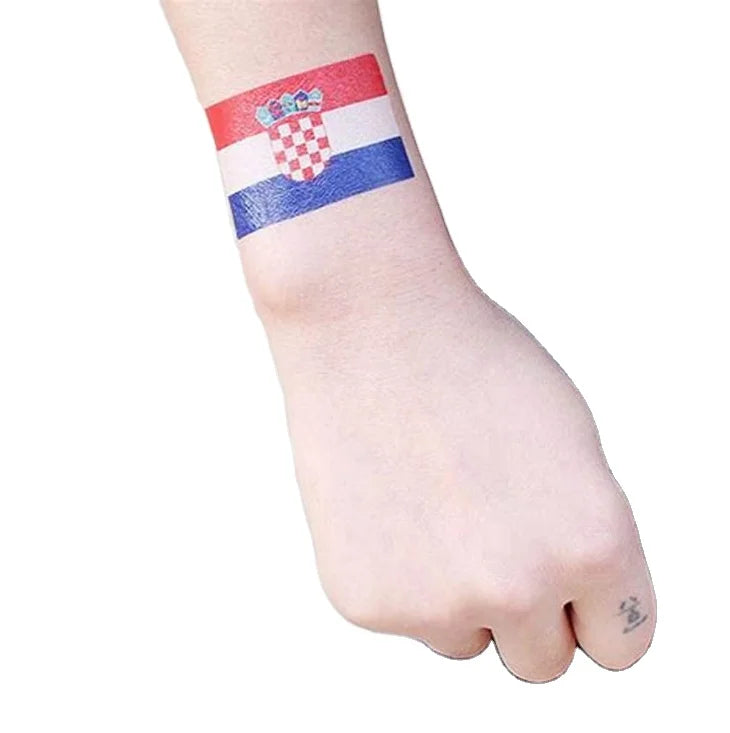 Football Fan Facial Tattoo Competition National Flag Tattoo Football Game Fan Arm Temporary Tattoo Sticker