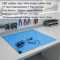 Eco-friendly Green Smooth Cleanroom Floor Table High Temperature Reclaimed 2 Layers Antistatic Esd Mat