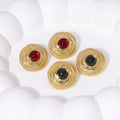 Beimai Customizable Stainless Steel Stud Earrings Vintage French Light Luxury Palace Style Fine Fashionable
