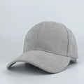 Korean Solid Color Light Plate Baseball Hats Custom Suede Sunshade Cap Hip Curved Brim Grey Suede Hat for Men and Women