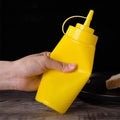 Food Grade Clear Plastic Chili Sauce Squeeze Bottle Honey Ketchup Condiment Syrup Squeeze Bottle With Custom Logo