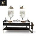 Modern Light Luxury Independent Washbasin Combination High End Villa Hotel Bathroom Cabinet With Mirror