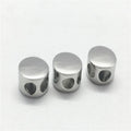 Hot Selling Two Holes Clasp Double Hole Adjustable Round Slider Disc Stainless Steel Spacer Beads for Cord Bracelet Beads