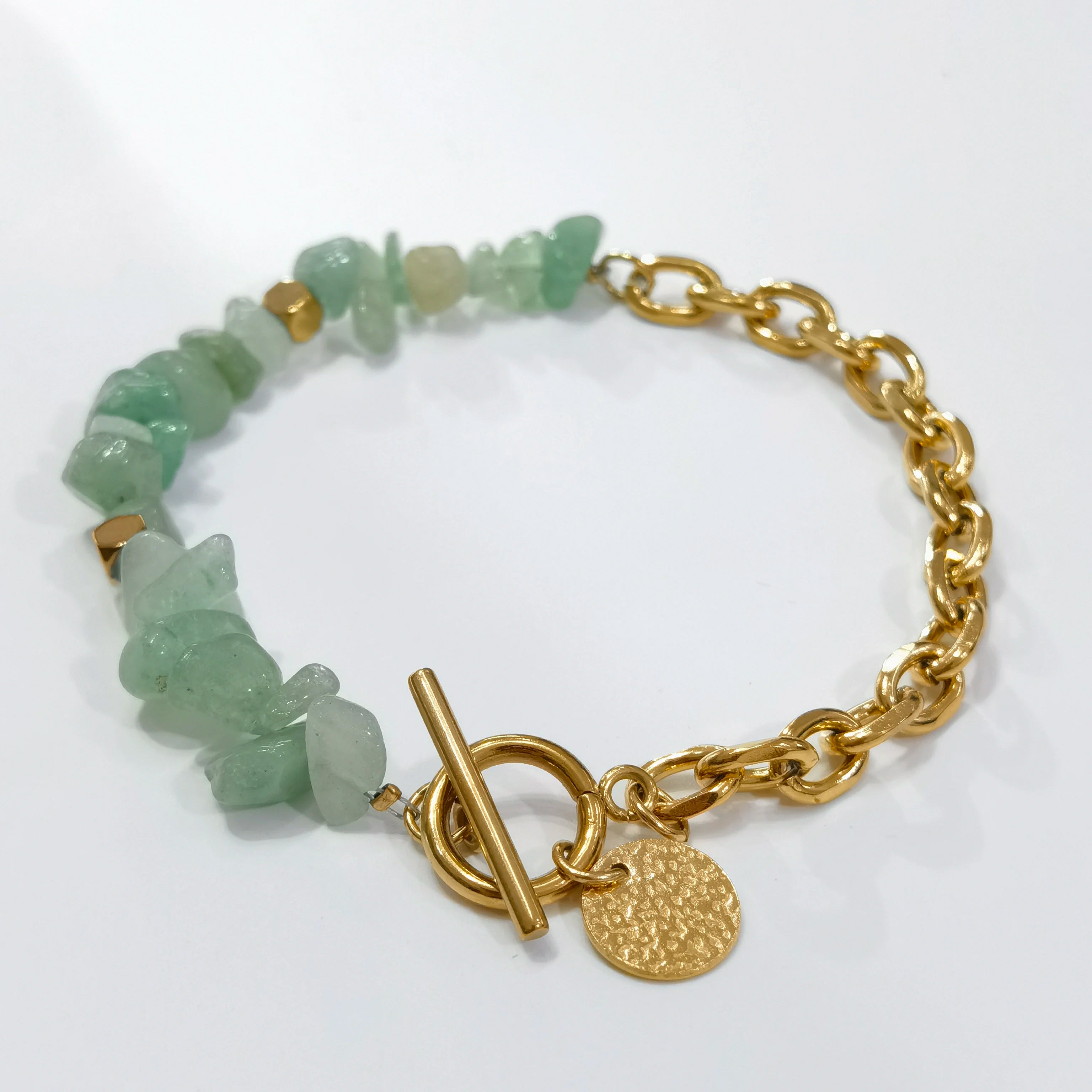 Customizable Wholesale Hand Made Fashion Stainless Steel Jewelry Natural Stone Bracelet for Women