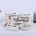New Idea Pencil Ziplock Bag Storage Organizer Sublimation Cotton Cosmetic Bag Custom Canvas Makeup Pouch