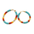 2025 Jewellery Stainless Steel Handmade Boho Beads Miyuki Hoop Earrings Women's Picture BOHEMIA Seed Bead 20pairs/color LCEH285