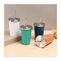 Wholesale New Portable Double Stainless Steel Cup with Lid Eco-Friendly 500ml Coffee Mugs for Travel Customizable Print