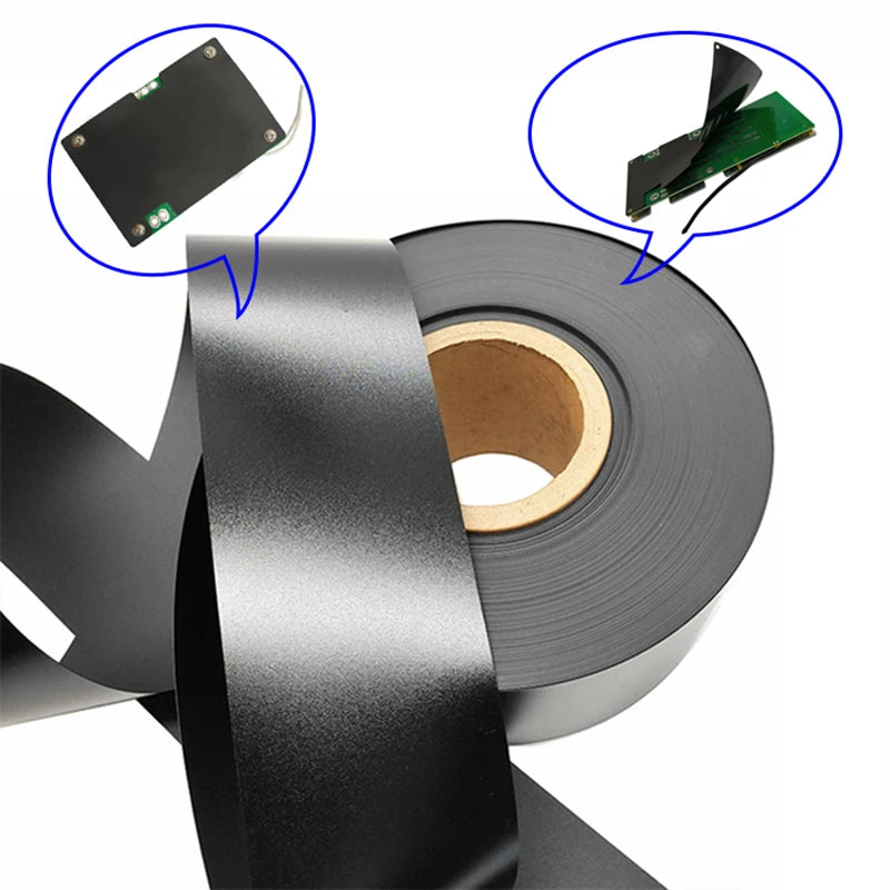 1m PC for Mylar Film PET Circuit Board Protection Heat Resistance Flame Retardant Black Insulating Rubber Gasket Smooth Battery