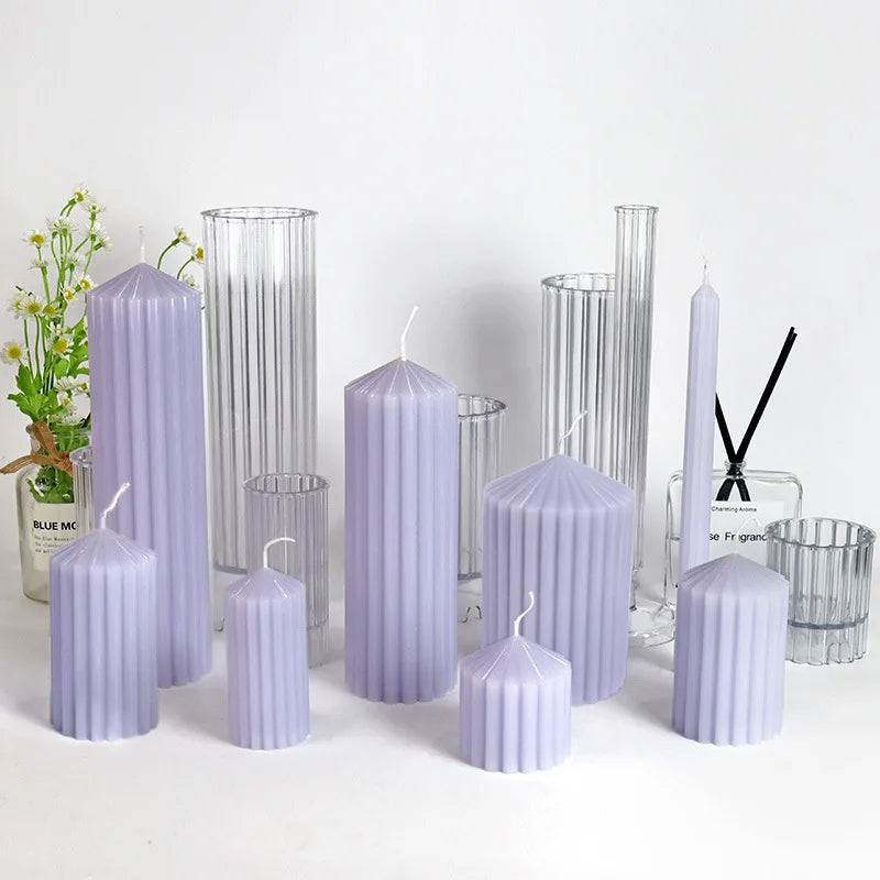 Hot Selling Acrylic PC Candle Molds Wholesale Scented Wax Making Supplies for Cake Tools